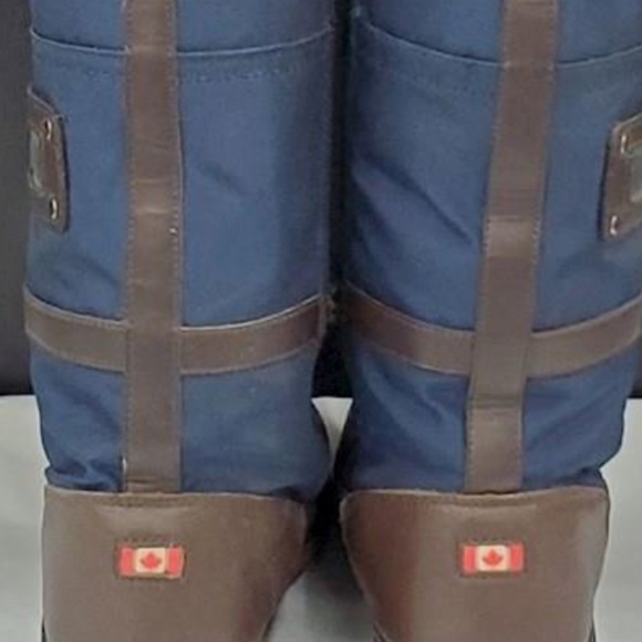 Pajar Canada Navy/Cognac Tall Grip Zip Boots, Size 8/8.5 - Picture 11 of 15